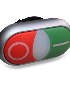 Double push button front M22 0/1 M22-DDL-GR-X1/X0